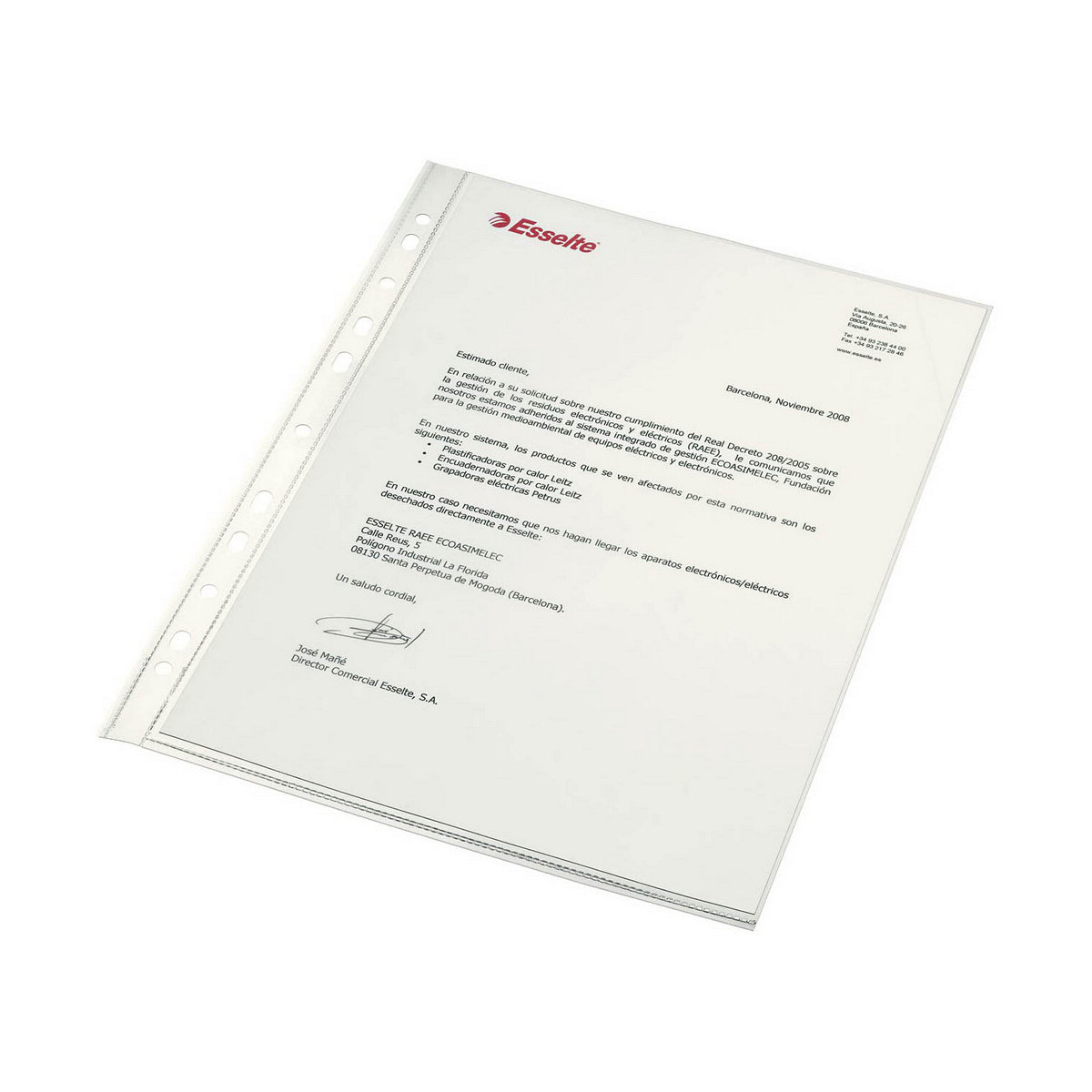 Hoezen Esselte A4 Polypropyleen